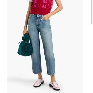 Ganni Magny Cropped high-rise straight-leg jeans